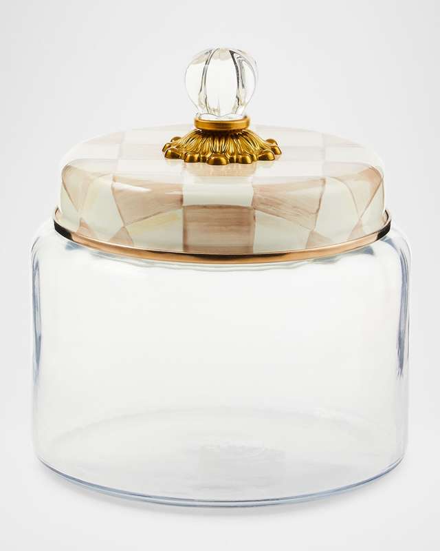 Mocha Check Medium Kitchen Canister